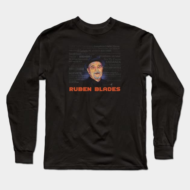 Ruben Blades Long Sleeve T-Shirt by Jun Pagano